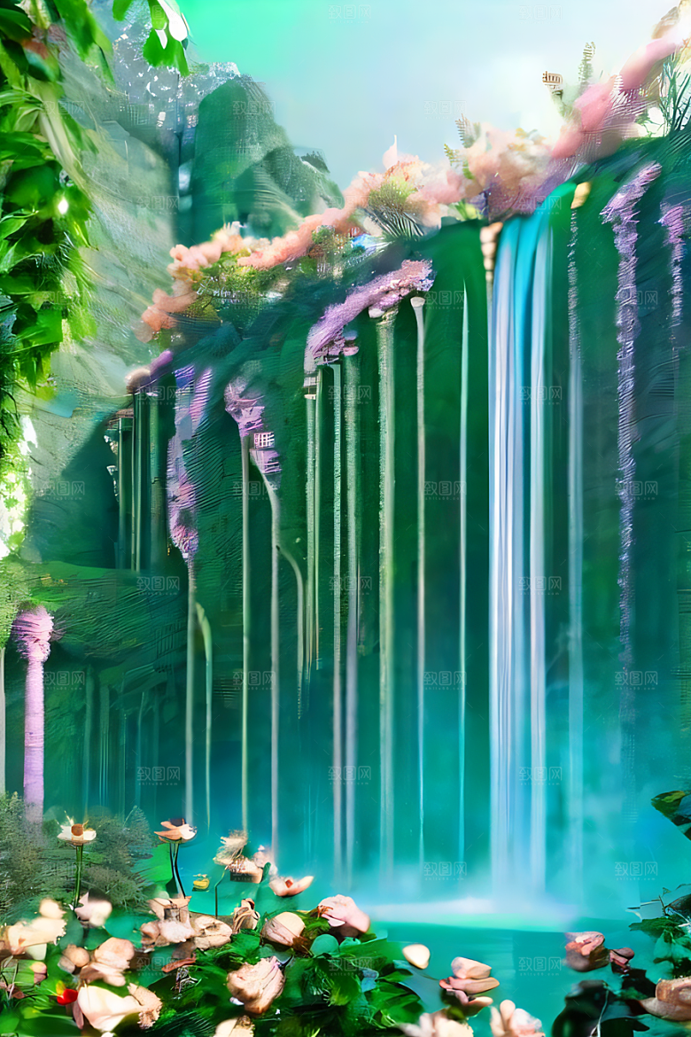 美轮美奂渲染的美丽高清水晶宫