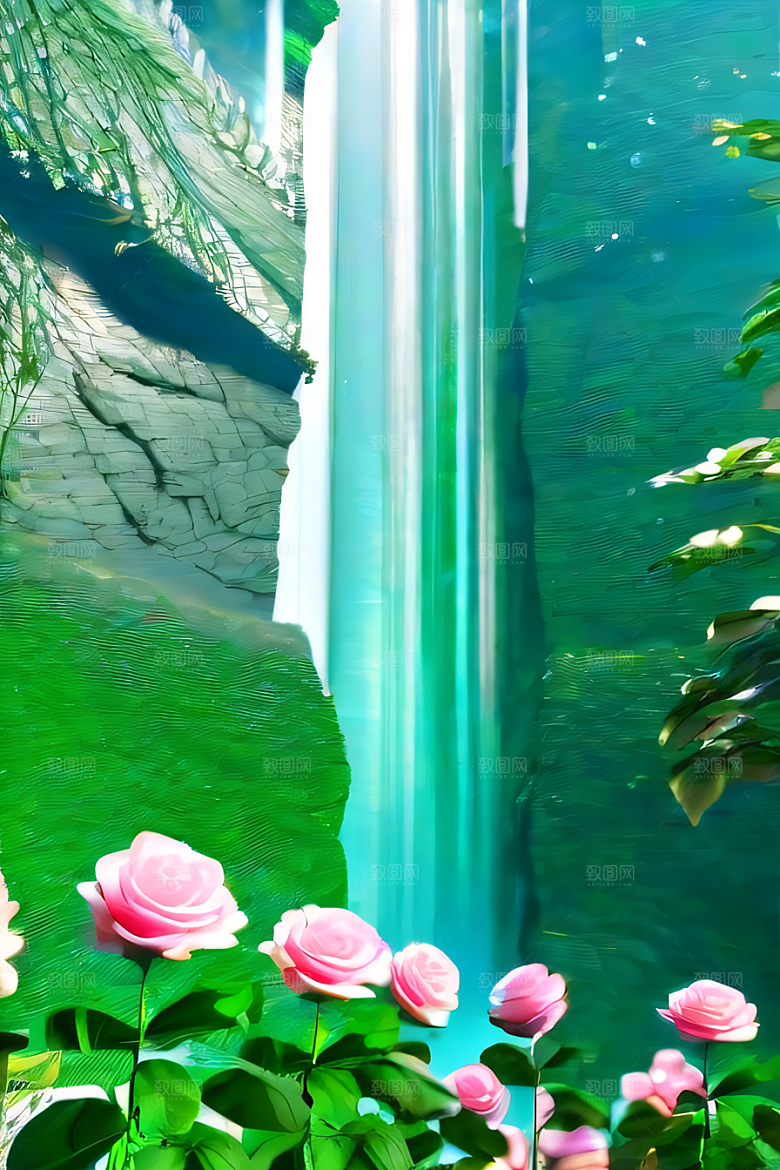 美轮美奂渲染的美丽高清水晶宫