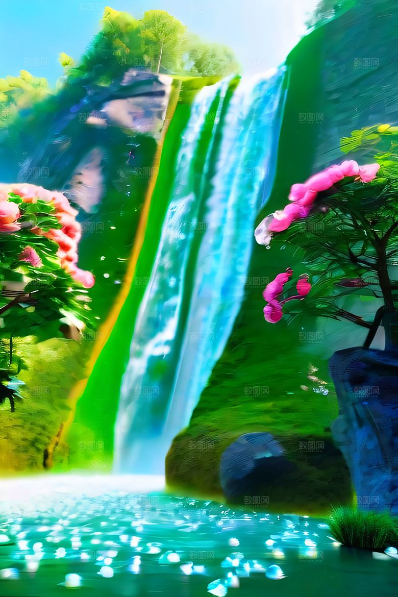 美轮美奂渲染的美丽高清水晶宫