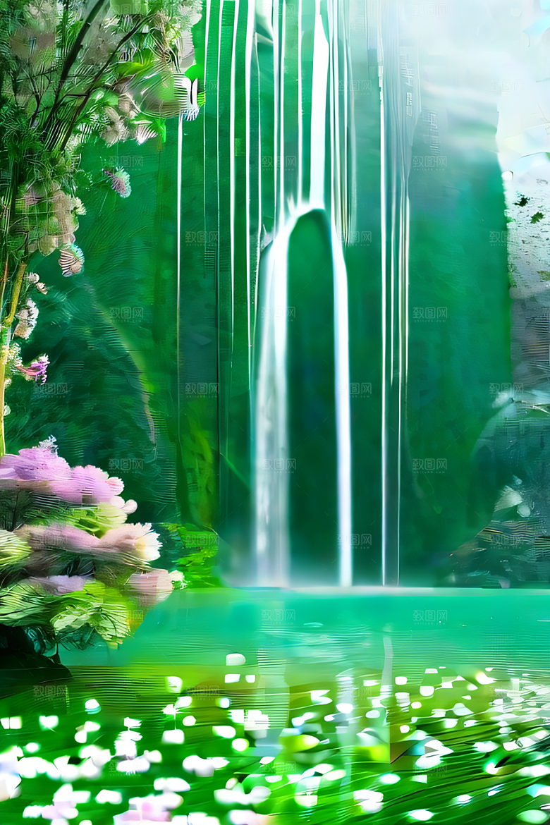 美轮美奂渲染的美丽高清水晶宫