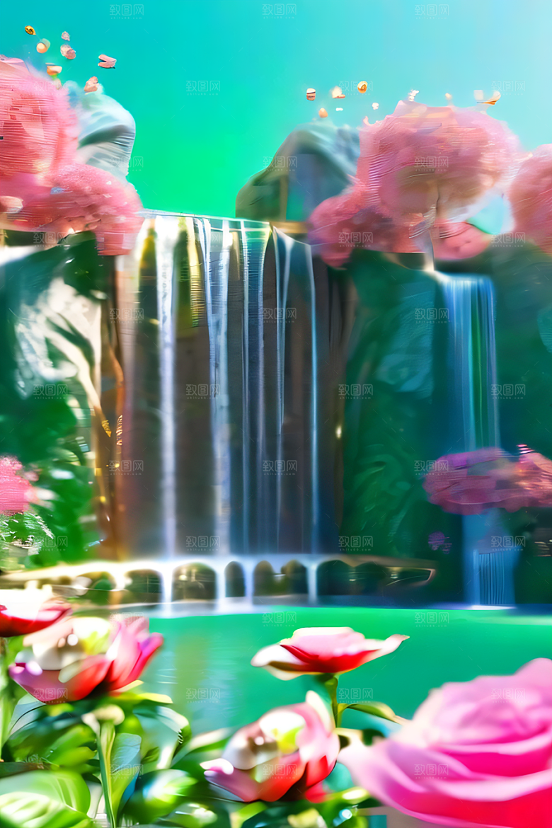 美轮美奂渲染的美丽高清水晶宫