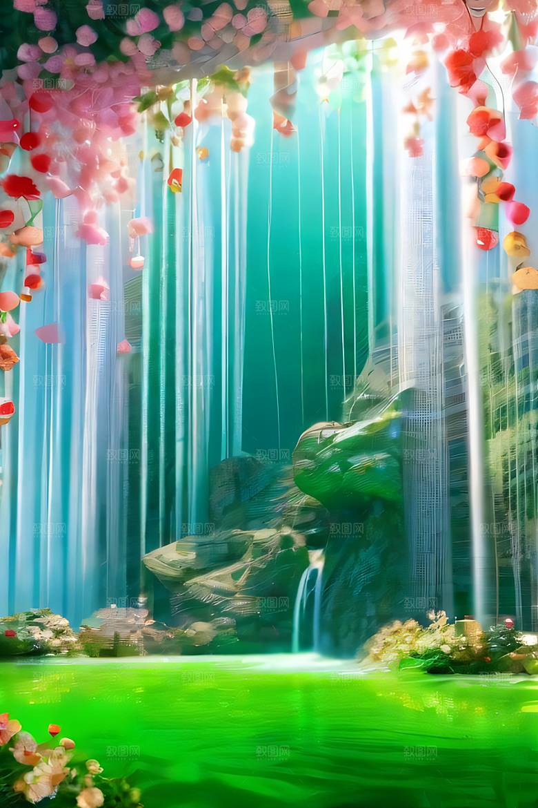 玉石与黄金交相辉映绽放玫瑰的水晶宫殿