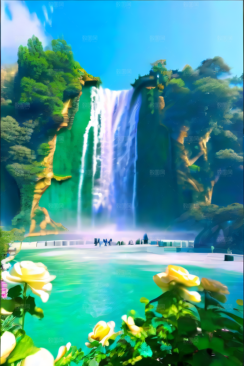 玉石与黄金交相辉映绽放玫瑰的水晶宫殿