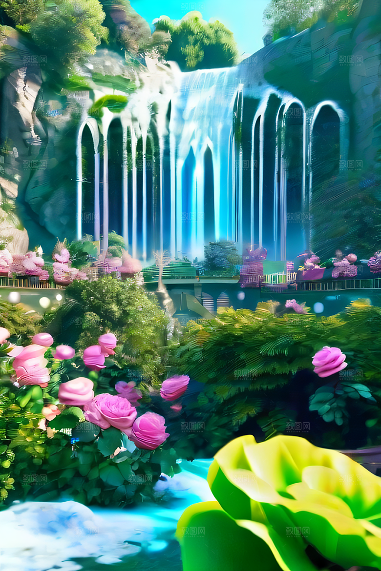 玉石与黄金交相辉映绽放玫瑰的水晶宫殿