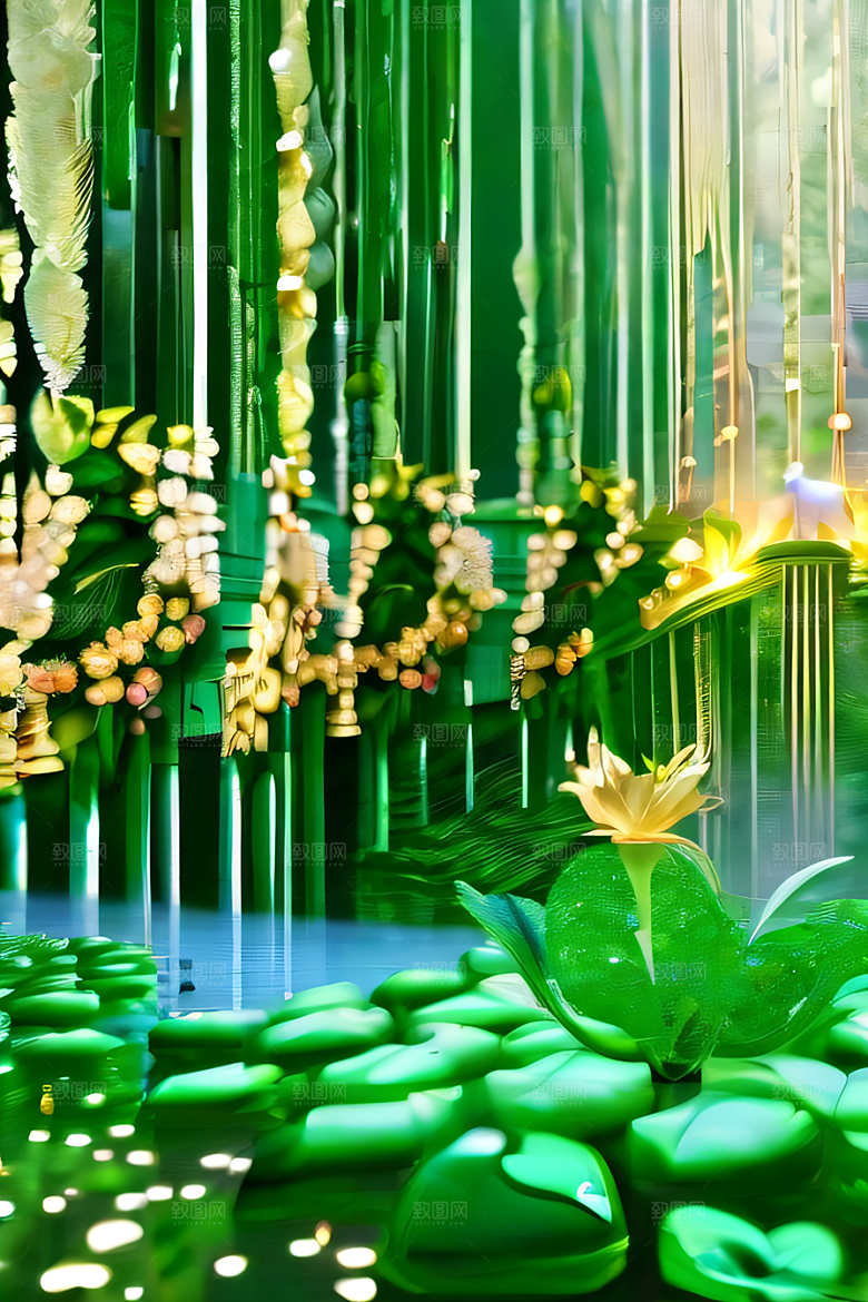 梦幻高清美丽天空中的水晶宫殿