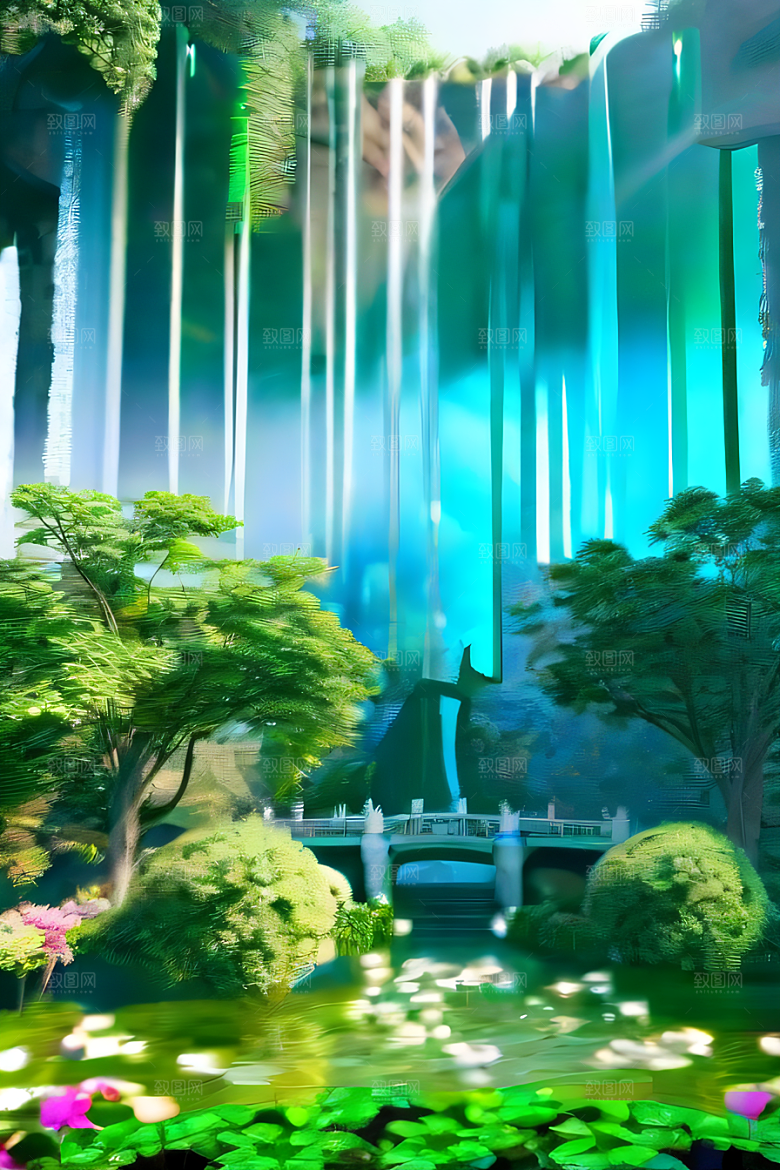美丽浮华的天空水晶宫