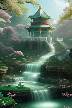美丽浮华的天空水晶宫