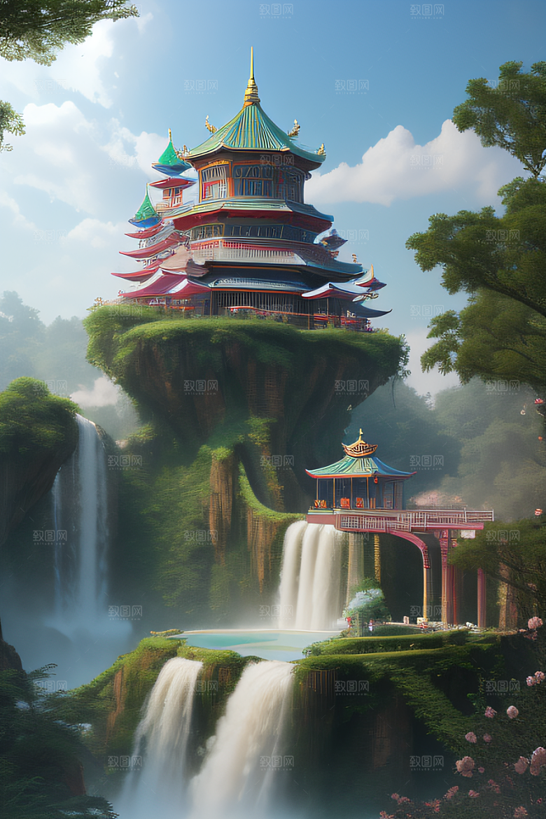 美丽浮华的天空水晶宫