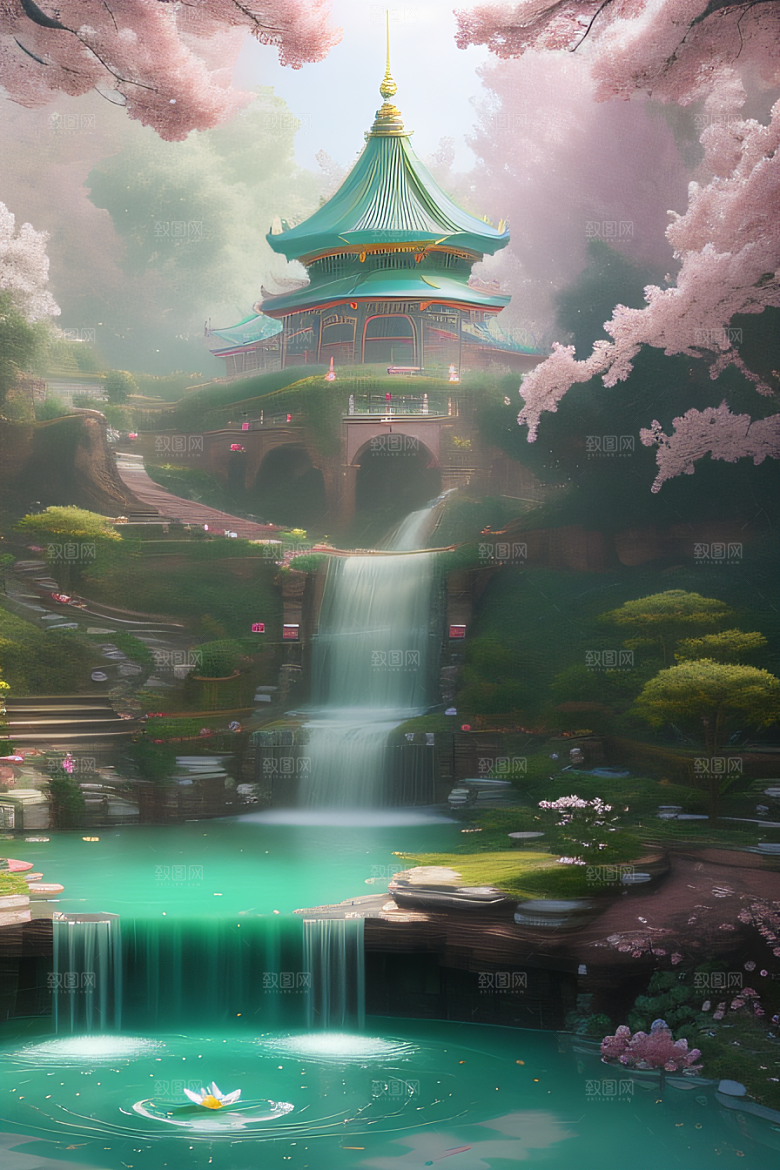玉石与翡翠的天空宫殿