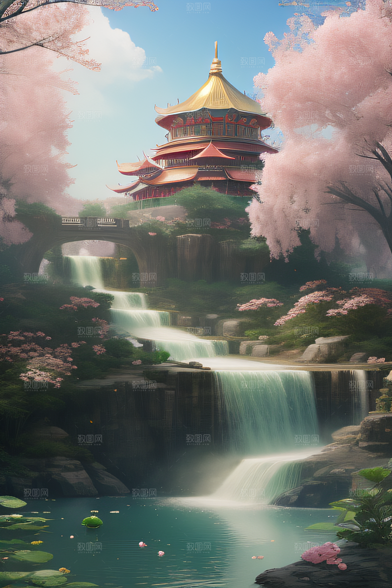 玉石与翡翠的天空宫殿