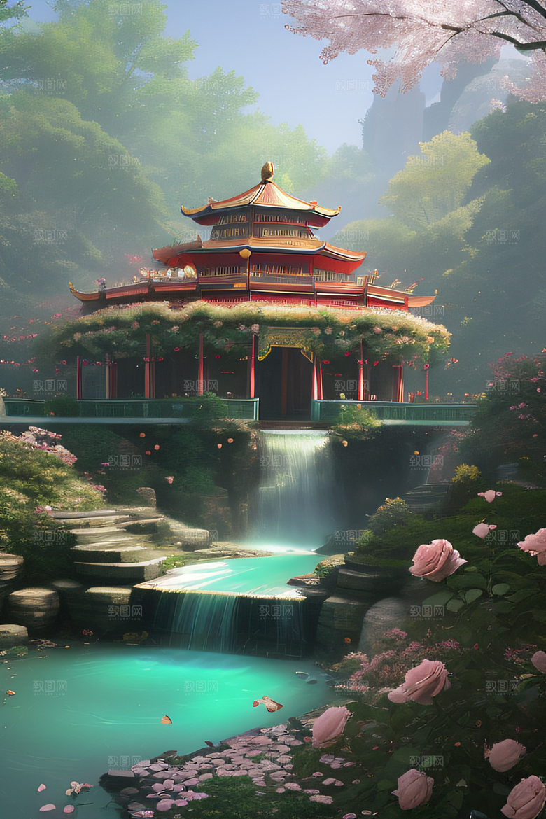 天空中绽放的超写实水晶宫