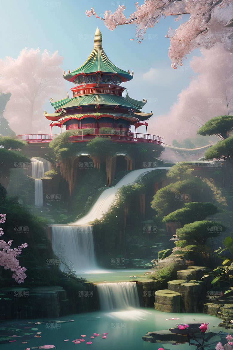 天空中绽放的超写实水晶宫