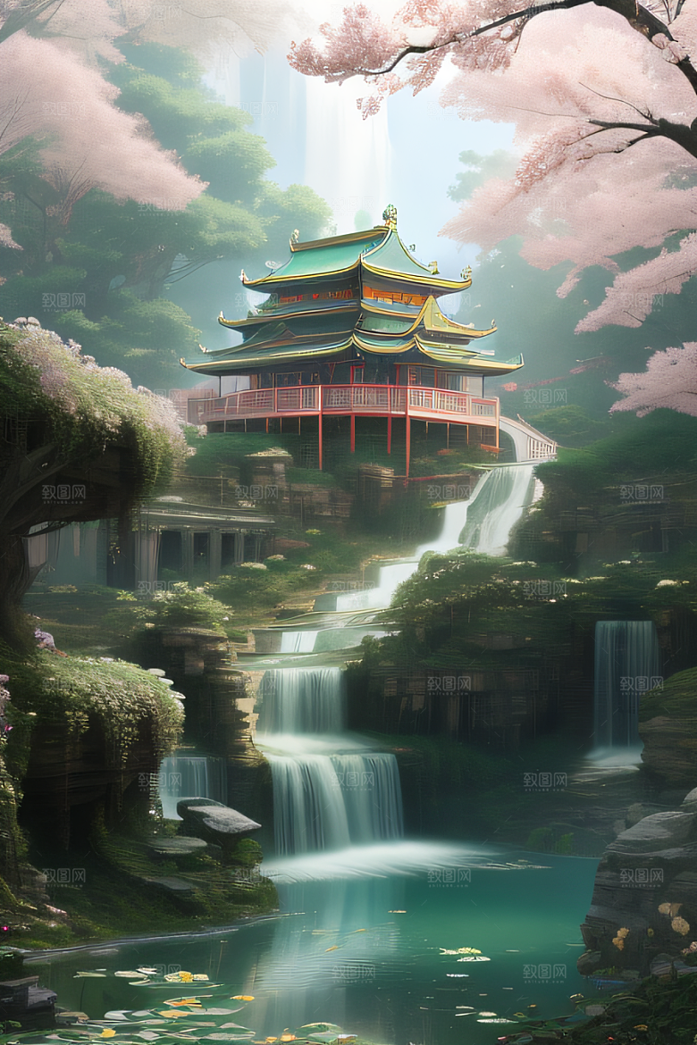 天空中绽放的超写实水晶宫