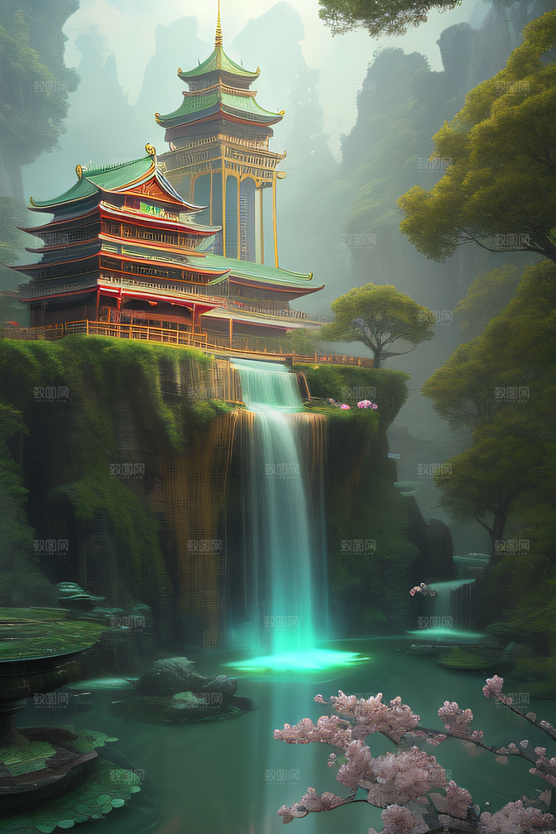 天空中绽放的超写实水晶宫