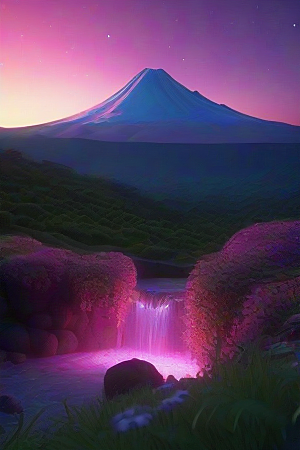 吉卜力风格的夏夜之梦