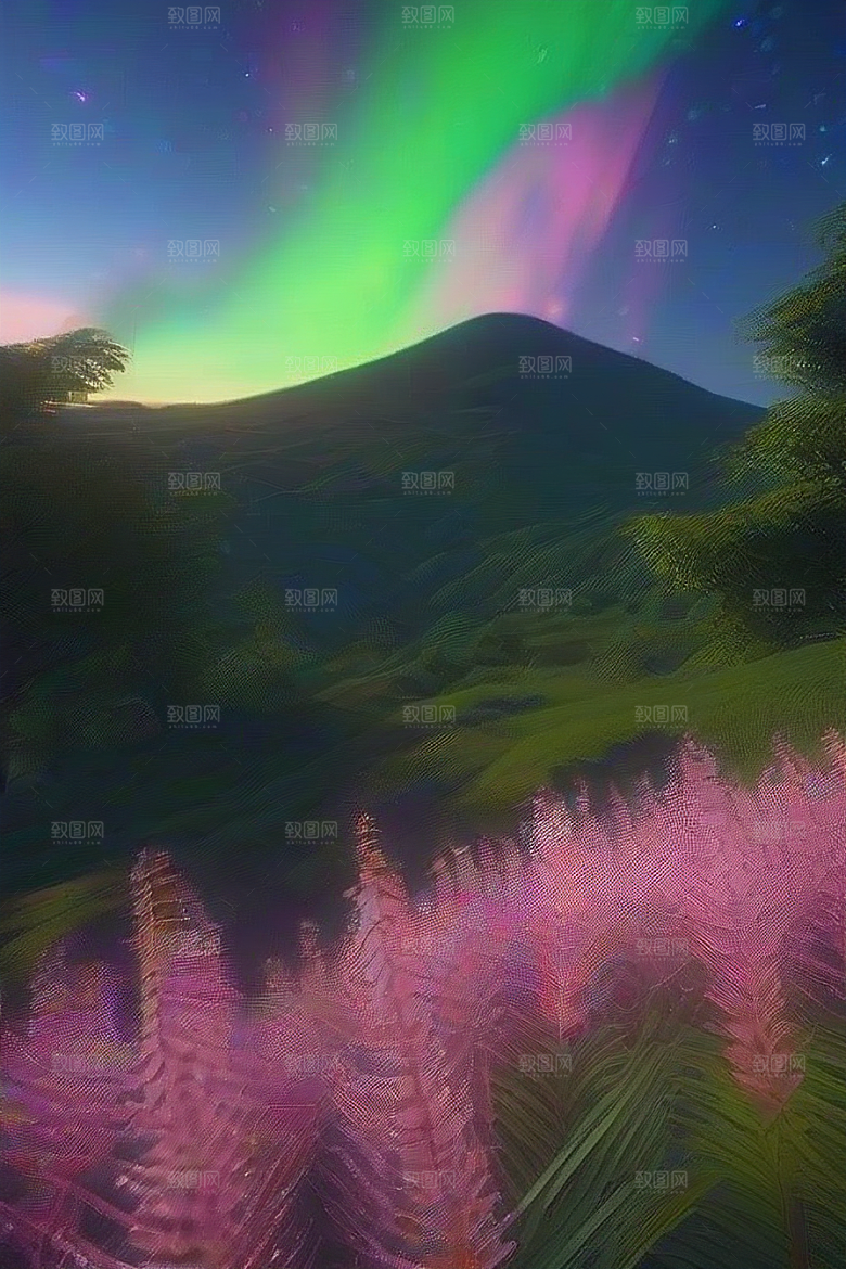 吉卜力风格的夏夜之梦