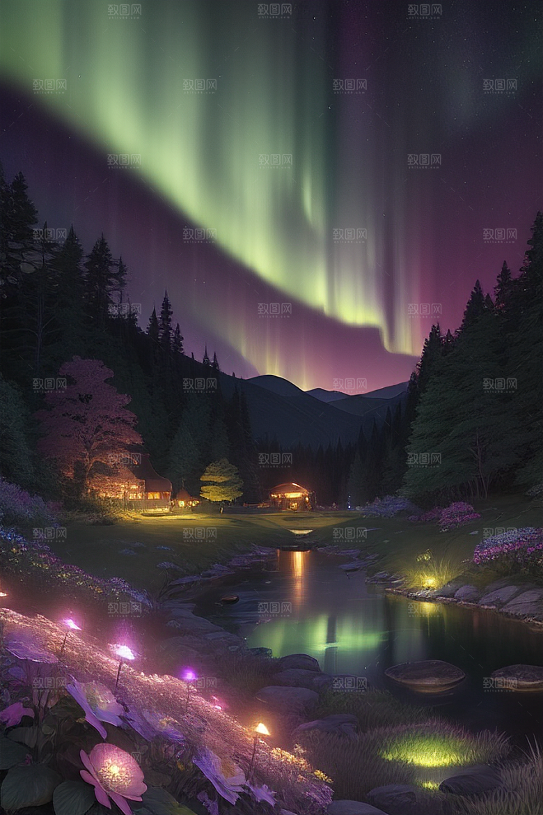 远山连绵壮丽的丘陵在遥远的地平线上