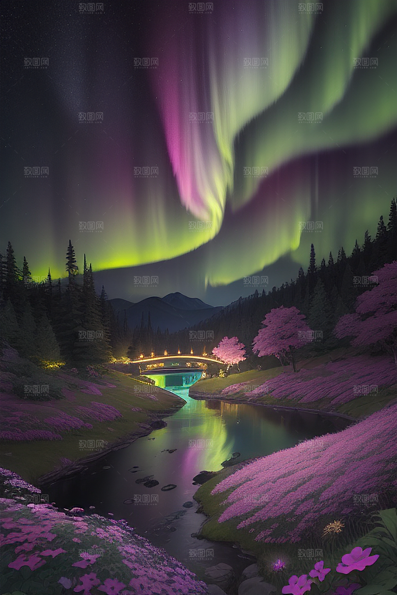 远山连绵仙境般的滚滚丘陵