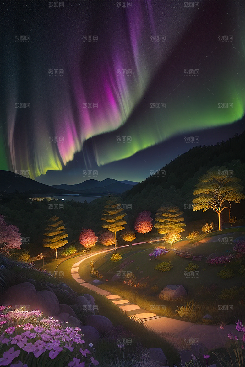 吉卜力风格的夏夜之梦