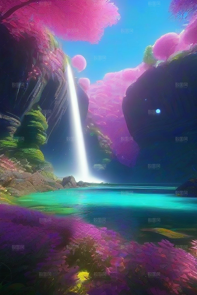 远山连绵壮丽的丘陵在遥远的地平线上