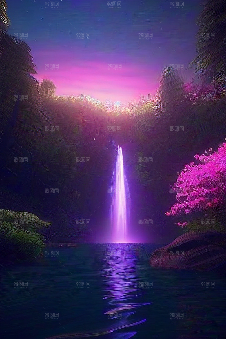 远山连绵仙境般的滚滚丘陵
