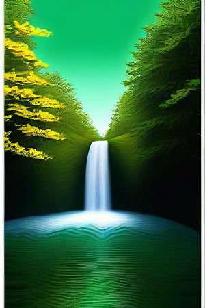 大瀑布中的壮观景色