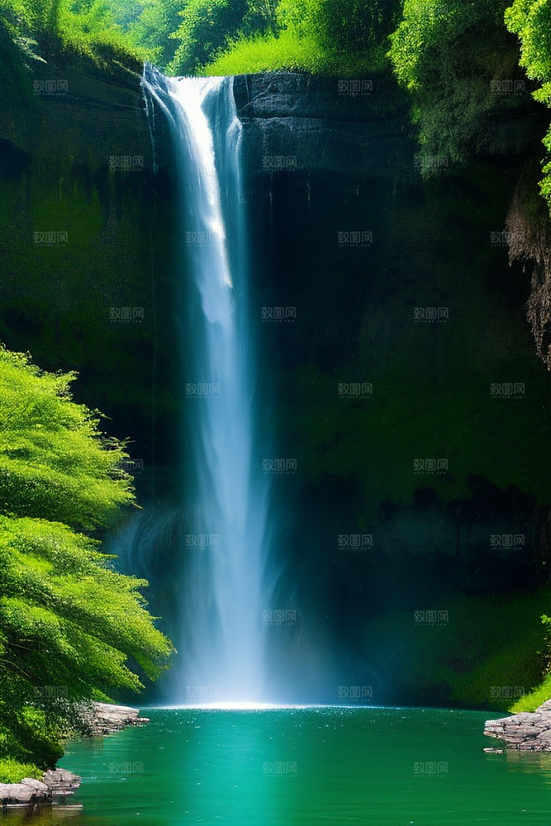 河边的嫩绿草地与金黄花朵