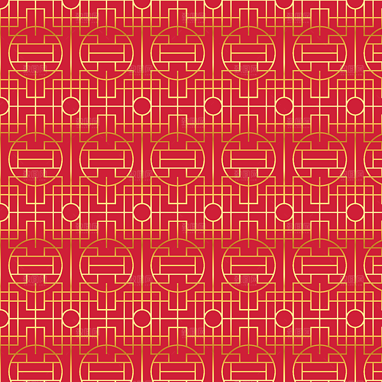 中国风传统花纹矢量背景图