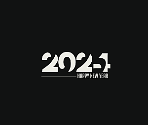 2024新年艺术字矢量海报