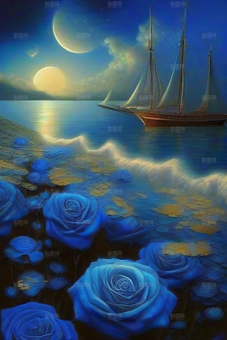 深海中的巨大玫瑰花