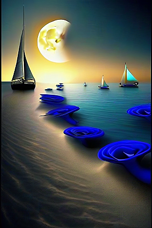 深海中的巨大玫瑰花