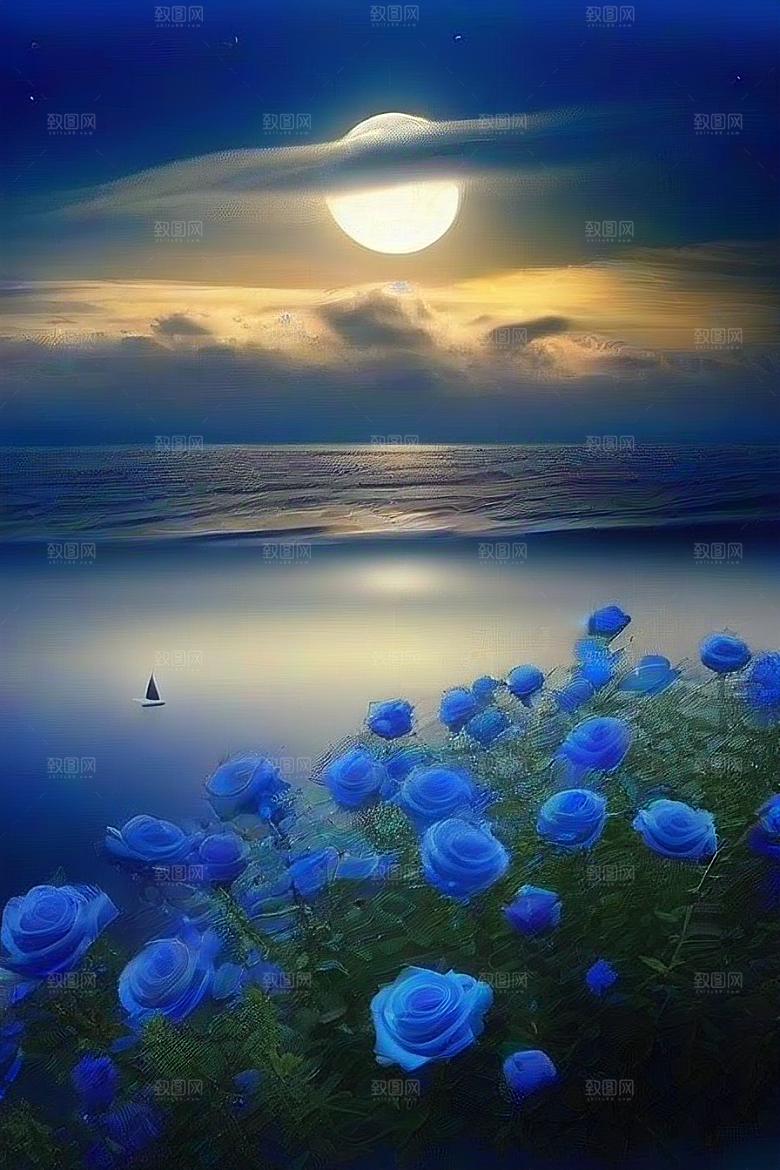 深海中的巨大玫瑰花