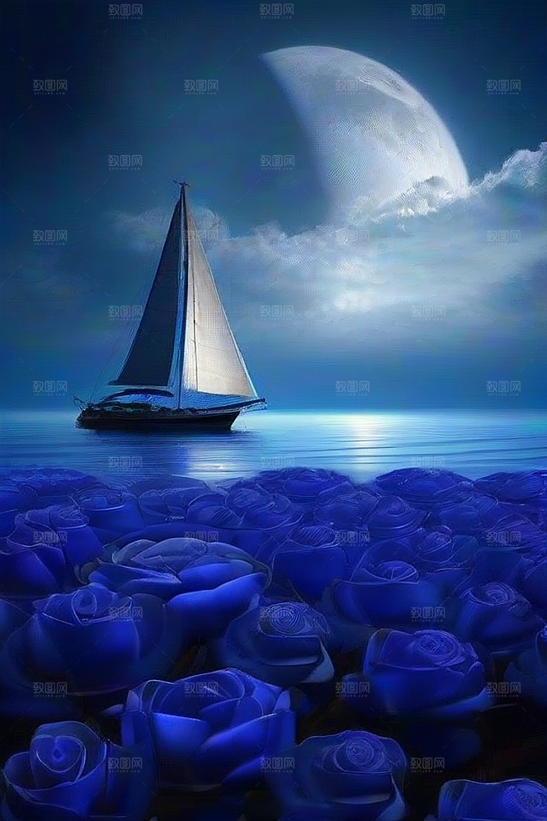 深海中的巨大玫瑰花