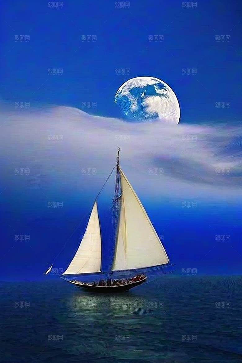 美丽的蓝色仙境画面