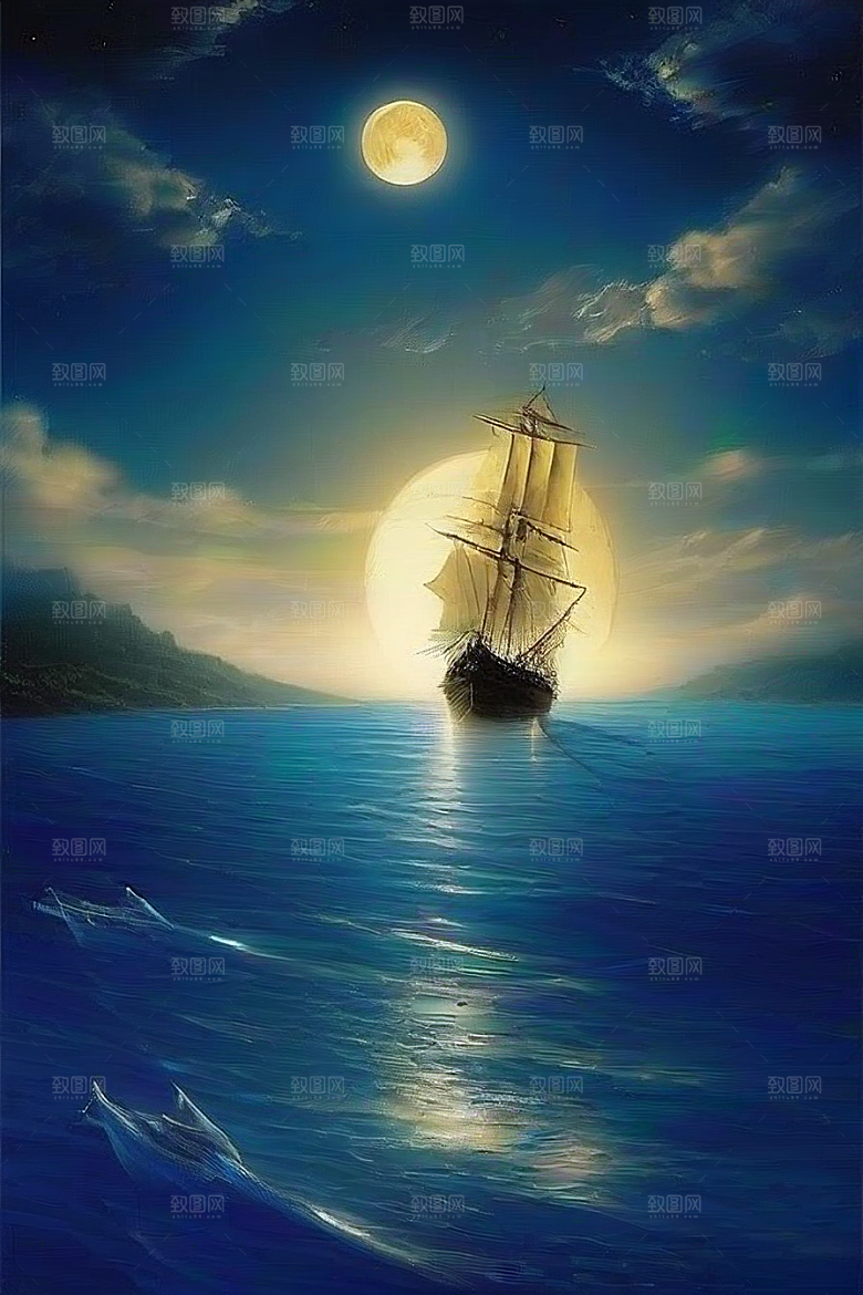 美丽的蓝色仙境画面