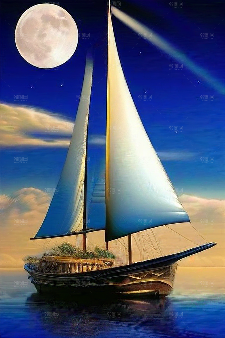 美丽的蓝色仙境画面