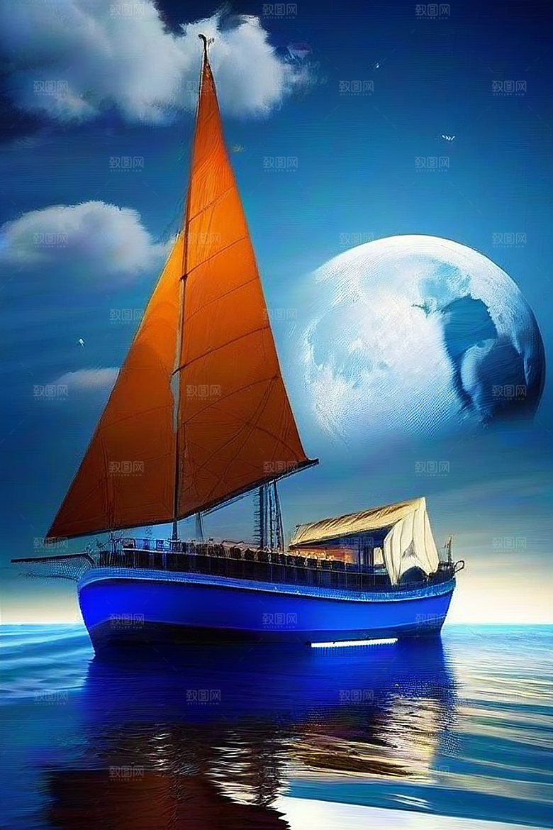 美丽的蓝色仙境画面