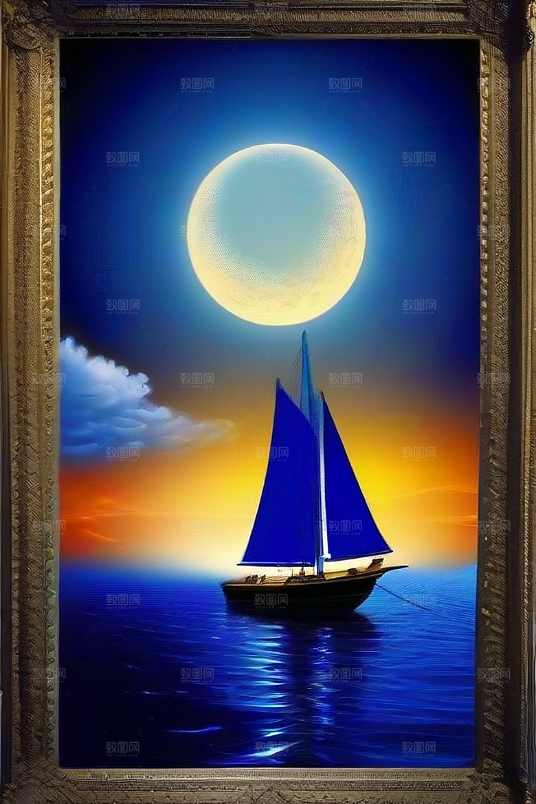 美丽的蓝色仙境画面