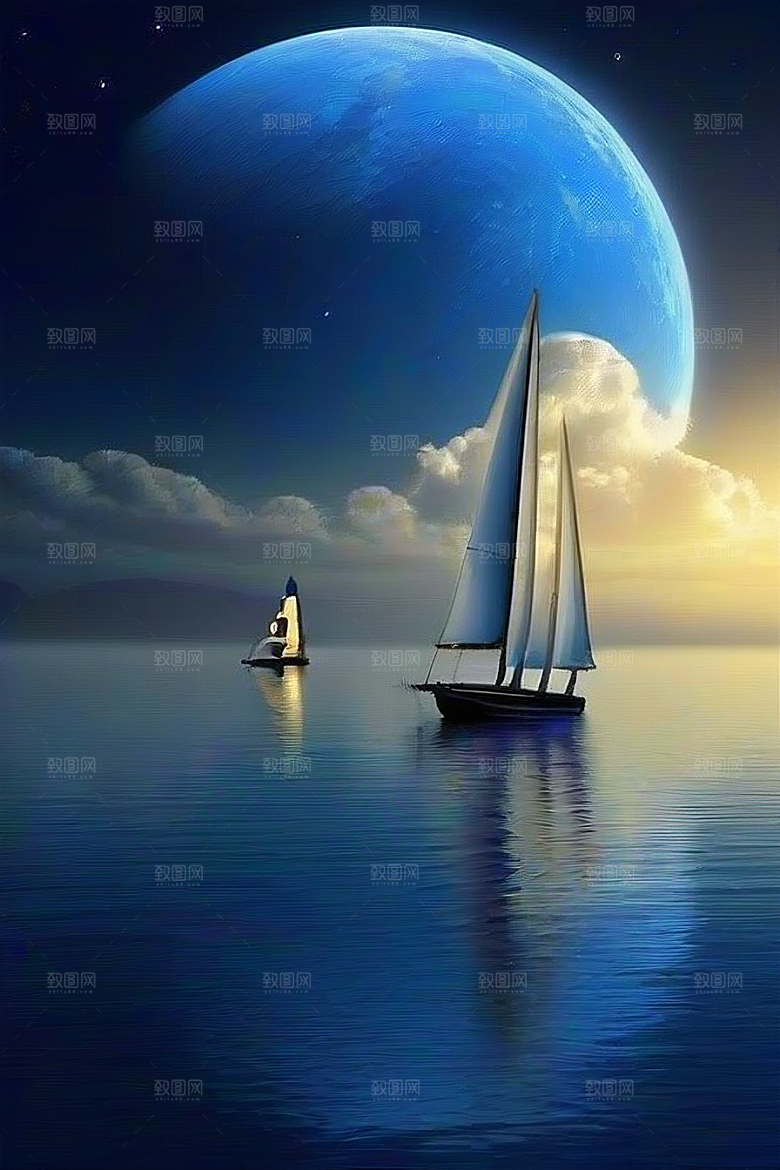 深海中的蓝色梦境