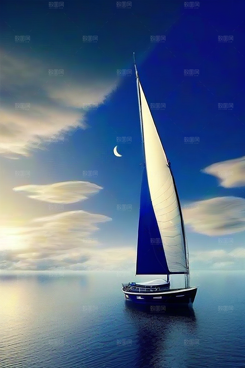 深海中的蓝色梦境