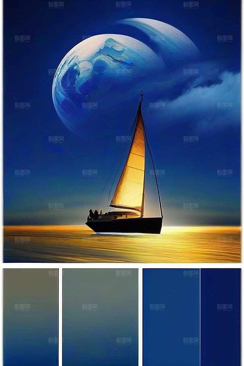 深海中的蓝色梦境