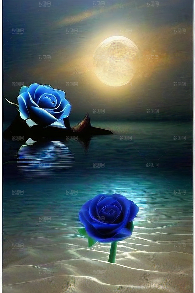 深海中的蓝色梦境