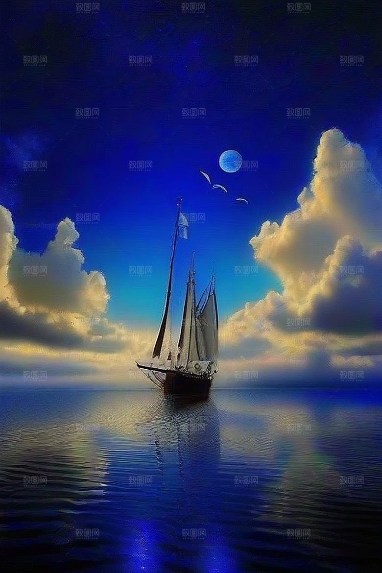 深海中的蓝色梦境