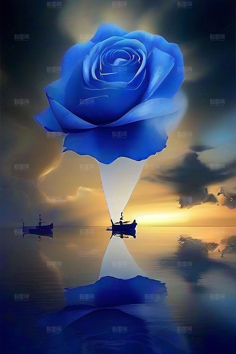 深海中的蓝色梦境
