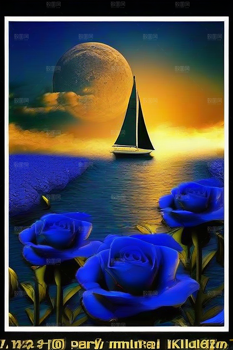 几艘巨大的帆船画面
