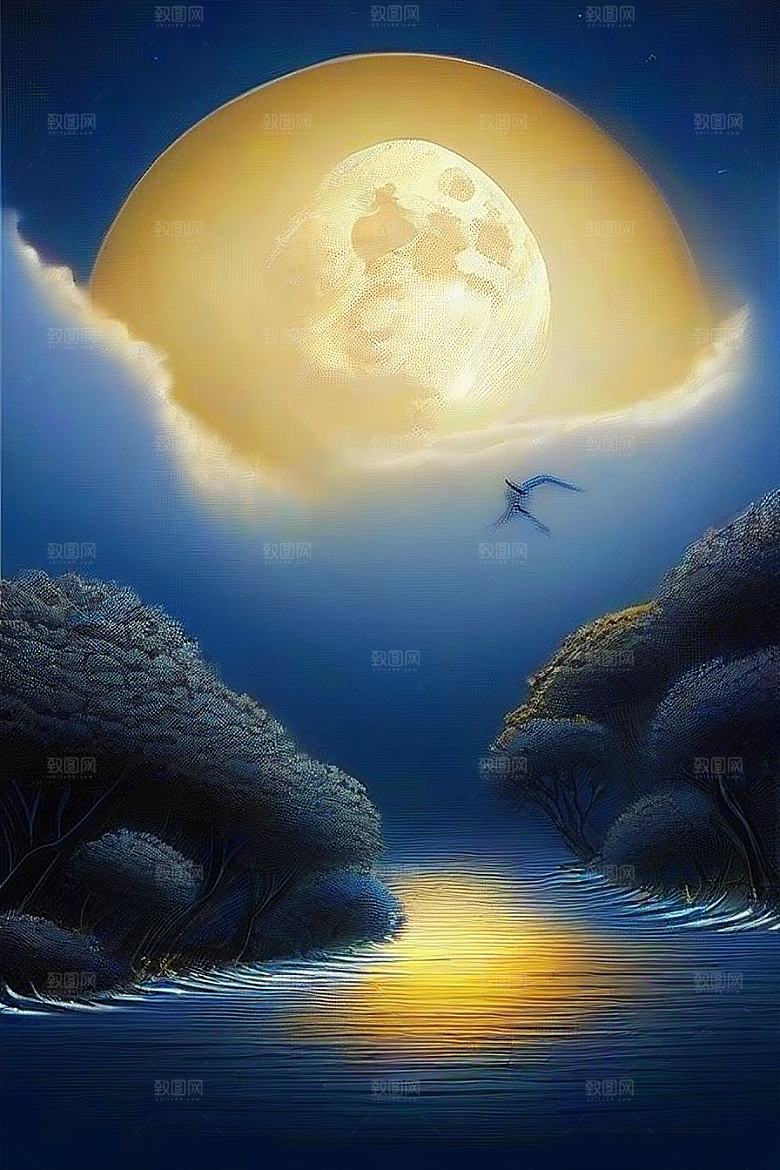 深海中漂浮的巨大蓝玫瑰