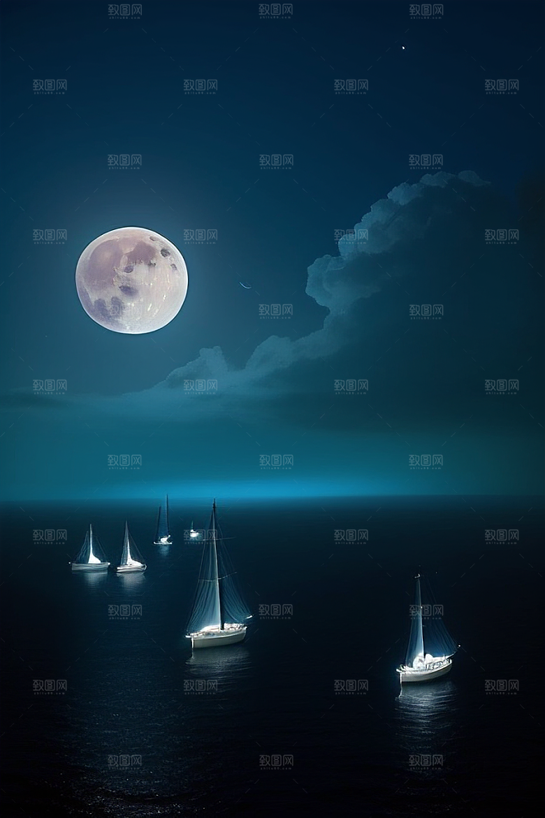 美丽的蓝色仙境画面