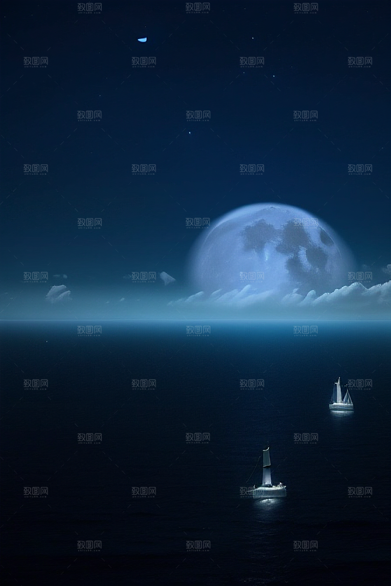 深海中的蓝色梦境