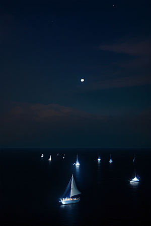 深海中的蓝色梦境
