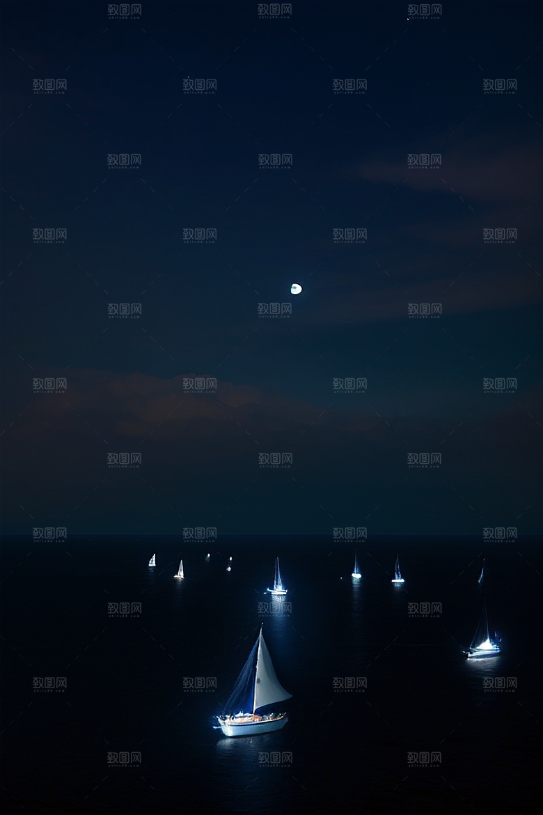 深海中的蓝色梦境